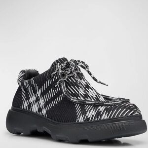 Burberry Check Woven Creeper Shoes Black White Men’s EU 45/US 12